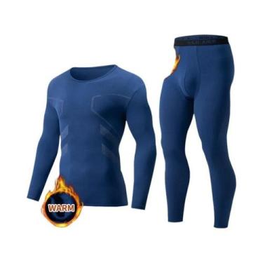 Imagem de Conjunto De Roupa Térmica Masculina Para Outono E Inverno, Casual, Est