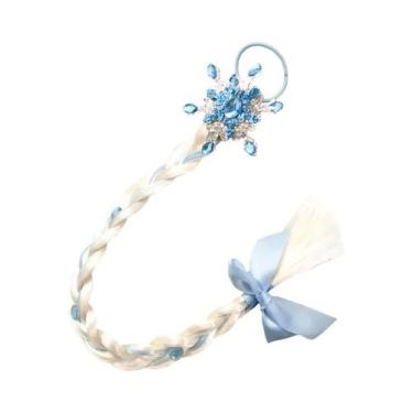 Imagem de Tiara De Cabelo Trançada Infantil Princesa Elsa Rapunzel Do Filme Entr
