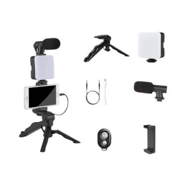 Imagem de Kit De Vlogging Para Smartphone Com Tripé, Microfone E Luz LED Para Ti