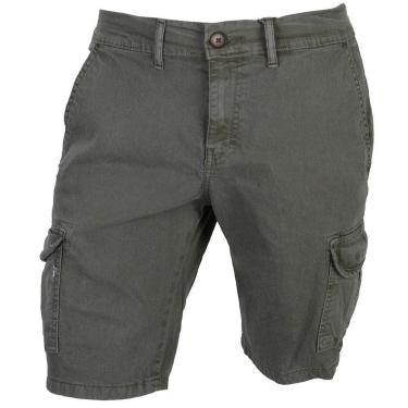 Imagem de Bermuda Sarja Masculina Ogochi Cargo Concept Verde - 00352-Masculino
