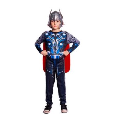 Imagem de Fantasias Thor Com Enchimento E Mascara Infantil - Fantasia Brás, GG: 