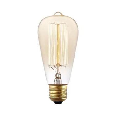 Imagem de Lâmpada Incandescente Vintage Edison ST64 G80 G95 T10 T45 E27 40W Regu