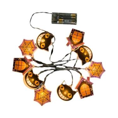 Imagem de Luzes De Cordão LED Em Forma De Corvo Preto, 10 LEDs, 1,5m Para Decora