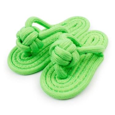 Imagem de Brinquedo de Cachorro Chinelo de Corda Mordedor Pet Sortido Resistente