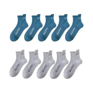Imagem de Meias Esportivas Casuais De Algodão Respirável E Absorvente De Suor Ma