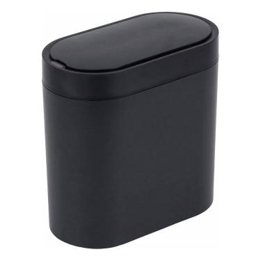 Imagem de Lixeira Banheiro 6l Preta Plastico 14x26x26cm Com Sensor