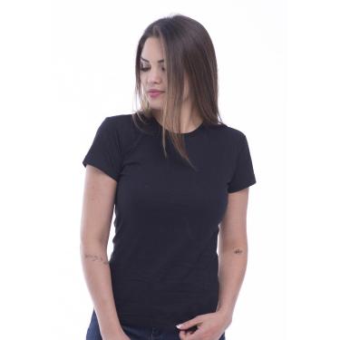 Imagem de Blusa Camiseta Básica Feminina Blusinha Baby Look Algodão-Feminino