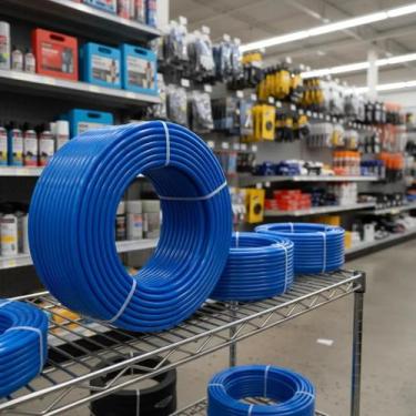 Imagem de Mangueira tubo pneumático 6x4 mm azul 1 metro - ENG