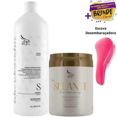 Imagem de Kit Shampoo Anti Resíduos Detox 1l e Zap Máscara Verniz Selante 950g