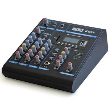 Imagem de Mixer Mesa de Som 5 Canais com Efeitos e Gravação no Pen Drive KG 05 -