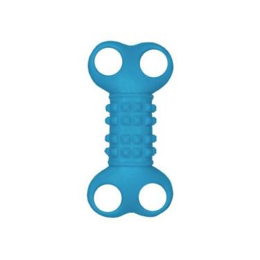 Imagem de Brinquedo para Cães Halteres com 4 Furos de Borracha Maciço 11cm - KOP