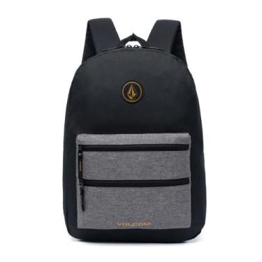 Imagem de Mochila Volcom School 18L, Cor: Preto/ Cinza Ref: VC6066, único 