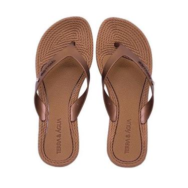 Imagem de Chinelo Tamanco Feminino Plataforma Anabela Terra Água Dedo - Terra E 