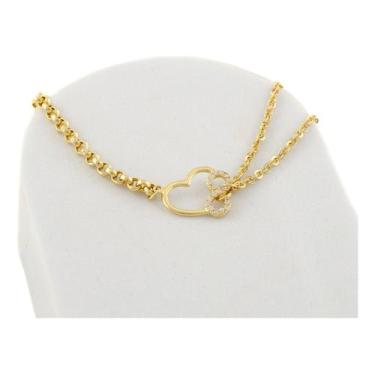 Imagem de Pulseira Feminina 3 Ouro 18k 750 Certificado De Garantia Ama Amarelo 5