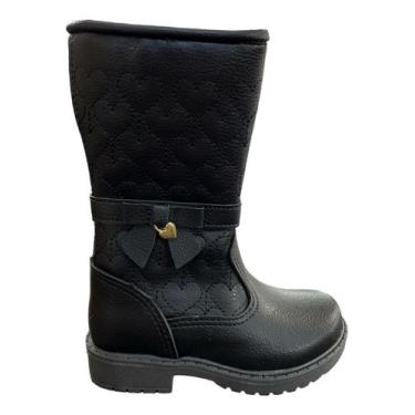 Imagem de Bota Infantil Bebe Cano Alto Grugui Ziper Montaria 2023.367, Preto, 21