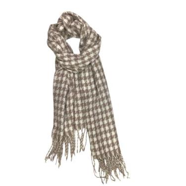 Imagem de Cachecol para frio. Manta. Lenço. - Cashemere, Bege, Branco