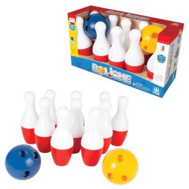 Imagem de Jogo De Boliche Infantil Com 10 Pinos 2 Bolas Nig Brinquedo