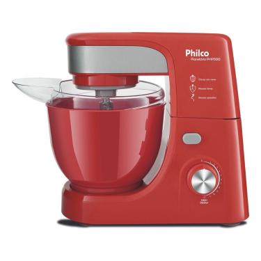 Imagem de Batedeira Planetária Philco PHP500V 4,5L 700W 12 Velocidades Turbo Vermelho 110V