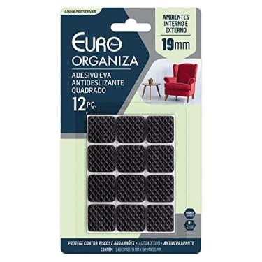 Imagem de Euro Home - Adesivo EVA Anti Deslizante Quadrado 19 mm, 12 Peças - ENC0877