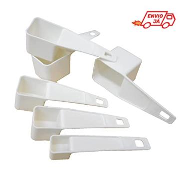 Imagem de Kit Copo Medida Conchas 6 Pçs Colher Medida