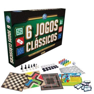 Imagem de Kit Com 06 JOGOS CLÁSSICOS - TOP LINE - Pais e Filhos