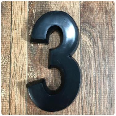 Imagem de Número 3 Residencial Preto 14cm De Altura