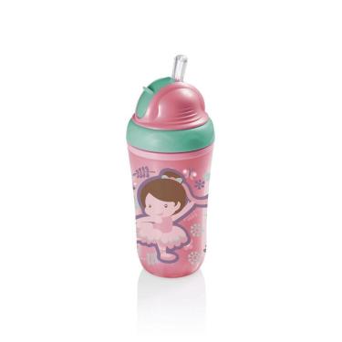 Imagem de Copo Térmico Canudo De Silicone Cool Rosa 24ml - Multikids