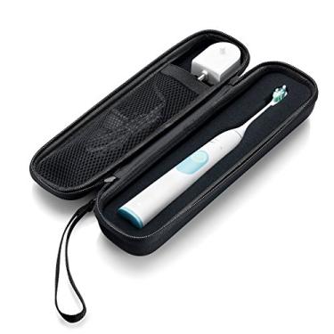 Imagem de Estojo de viagem para escova de dentes rígida Caseling compatível com Philips Sonicare Protetive Clean 4100 Sonicare 2 Series Suporte de escova de dentes portátil com alça de transporte de fácil aderência, Large