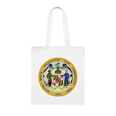 Imagem de Maryland, Maryland Lover Gift, Maryland, Maryland, Maryland, Bolsa de ombro Maryland, Bolsas reutilizáveis Maryland, Cesta de Natal de aniversário, ideia de presente para ela, presente para ele, bolsa feminina, Branco