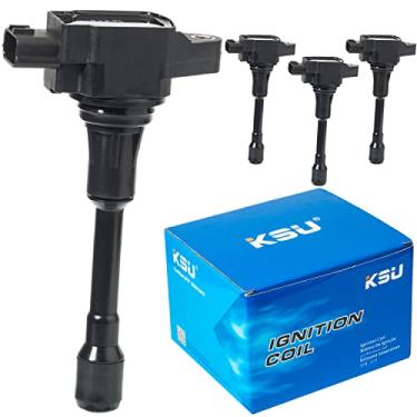 Imagem de KSU Compatível com pacote de bobina de ignição para Nissan Altima Cube Sentra Rogue Urvan Select NV200 NV350 Pathfinder Infiniti FX50 M56 QX60 22448JA00C C1696 UF549 5C1753 (4 peças)