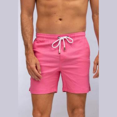 Imagem de Short Red Feather Linho Masculino Rosa Bebe