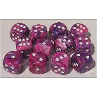 Imagem de Chessex Dice d6 Sets: Festive Violet with White - 12mm Six Sided Die (36) Block of Dice