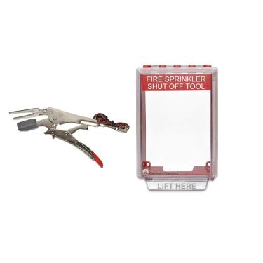 Imagem de QUICKSTOP QMTC multi-ferramentas cabeças de irrigador de fogo ferramenta e estojo de parede para gerenciar a ativação acidental de aspersores de fogo, fácil de usar em aspersores verticais, pendentes e laterais e cabeças embutidas