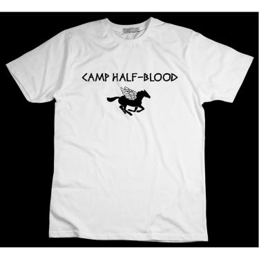 Imagem de Camiseta Camp Half Blood Acampamento Meio-Sangue Percy Jackson Masculino 100% Algodão Branco