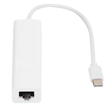Imagem de Adaptador multiporta de hub USB C, hub de 3 portas USB 2.0 RJ45 Placa de rede LAN USB3.1 Tipo C para adaptador Ethernet para OS X/Android