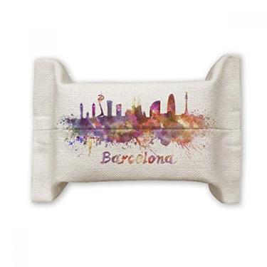 Imagem de Bolsa de linho de algodão para lenços faciais da cidade de Barcelona Espanha