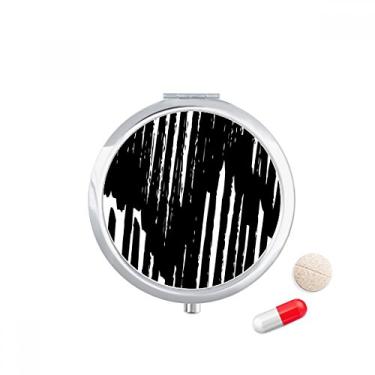 Imagem de Estojo de comprimidos texturizados com linhas irregulares, caixa de armazenamento de remédios