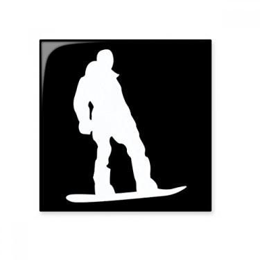 Imagem de Skateboarding Sport Black Outline Pattern Ceramic Tile Glossy Decal Glazed Brick Adorn Stone