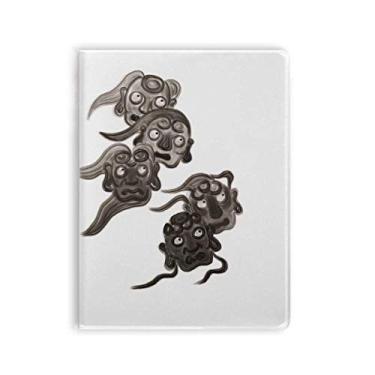 Imagem de Diário de capa macia com estampa de monstro de cinco Goblins estilo chinês