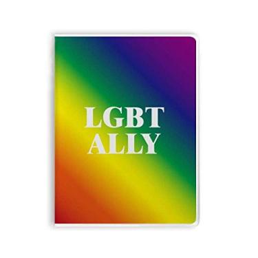 Imagem de Diário dégradé LGBT Ally Rainbow Homo capa para caderno, capa macia