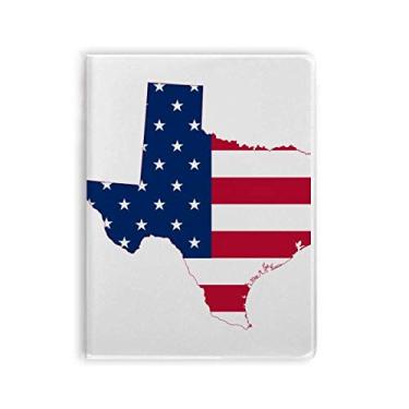 Imagem de Diário de capa macia com estampa de estrelas do Texas Mapa dos EUA