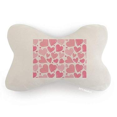 Imagem de DIYthinker Almofada de apoio de cabeça rosa para decoração de pescoço e dia dos namorados