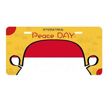 Imagem de DIYthinker Bandeira nacional da Indonésia, país da Ásia, placa de automóvel, etiqueta para decoração de carro