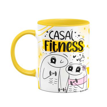 Imagem de Caneca Flork Namorados - Casal Fitness - B-Yellow