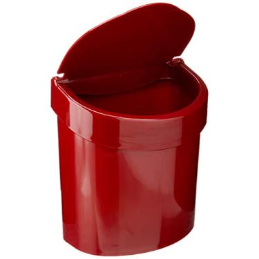 Imagem de Lixeira para Pia Glass 2,7 L, 20,3 x 14,6 x 21,3 cm, Vermelho Bold, Coza