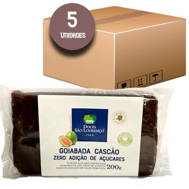 Imagem de Goiabada Cascão Zero SÃO LOURENÇO 200g (5 und)
