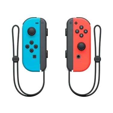 Imagem de Controle Joy-con Compatível Com Nintendo Switch e Switch Oled Azul e Vermelho Com Pulseira