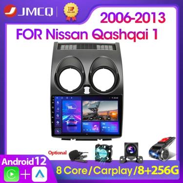 Imagem de JMCQ-Leitor de vídeo multimídia para Nissan Qashqai 1 J10 2006-2013  rádio do carro Android 12  DSP