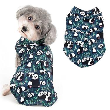 Imagem de Ranphy Camisas havaianas para animais de estimação para cães pequenos meninos camisetas macias respiráveis para cachorrinho com estampa animal de estimação sem mangas regata filhotes gatos roupas,