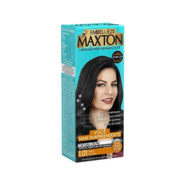 Imagem de Tintura Creme Maxton Preto Carvão 1.01